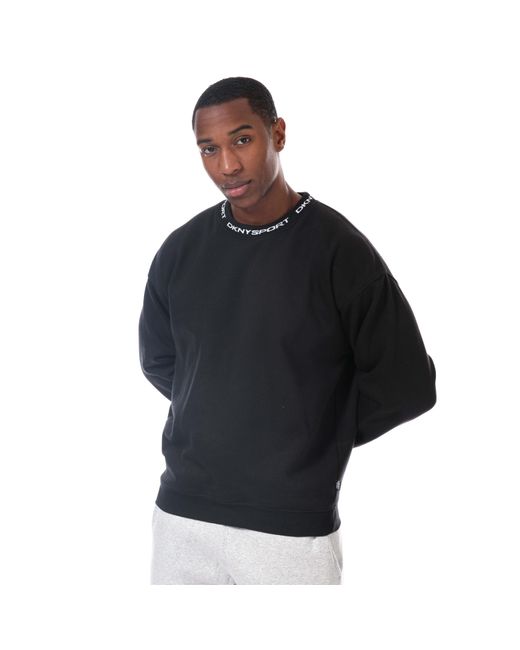 DKNY Black Kisco Relaxed Sweatshirt for men