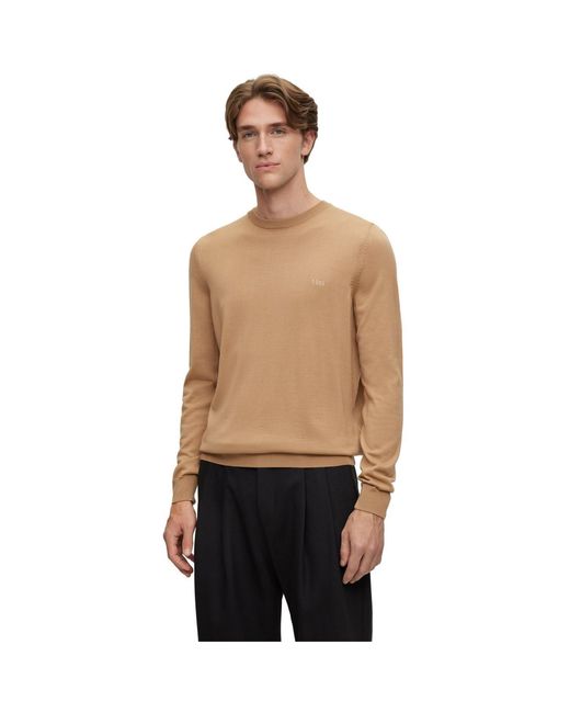 Boss Natural Boss Botto Crew Knit Jumper for men