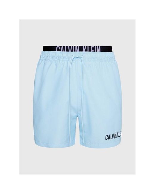 Calvin Klein Blue Intense Power Double Waistband Swim Shorts for men
