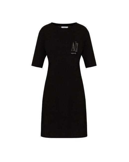 Armani Exchange Black T Dress Ld42