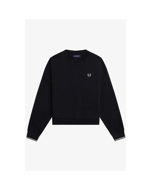 Fred Perry Black Fred Tipped Swt Ld42
