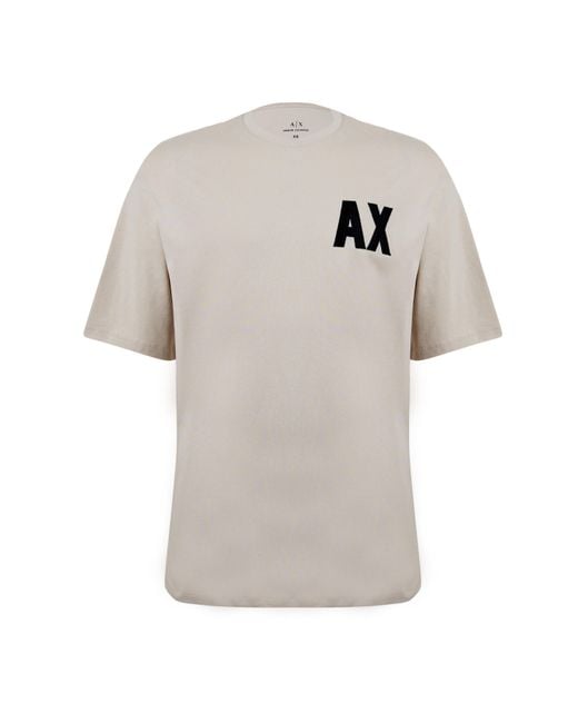 ARMANI EXCHANGE Gray Logo T Shirt for men