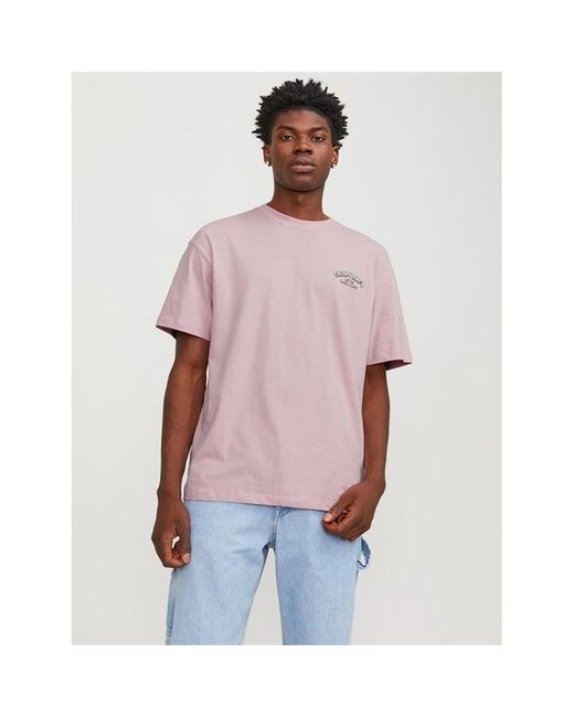 Jack & Jones Pink Toast Short Sleeve T-shirt for men