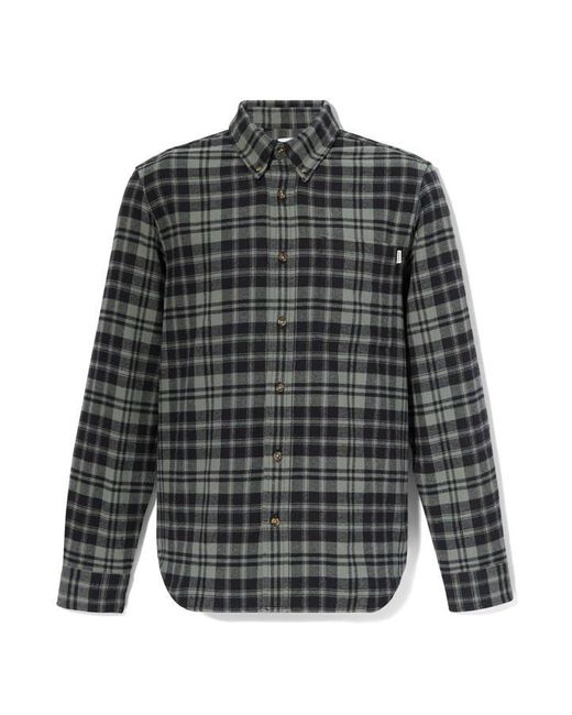 Timberland Gray Heavy Flannel Shirt for men