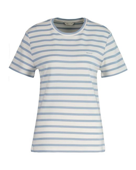 Gant Blue Striped T Shirt