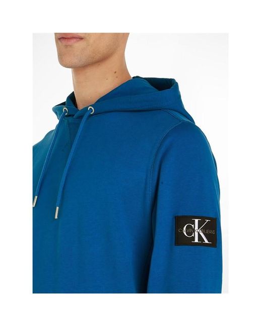 Calvin Klein Blue Badge Hoodie for men