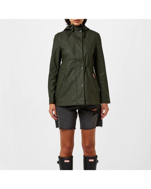 Hunter Green Rubberised Rain Jacket