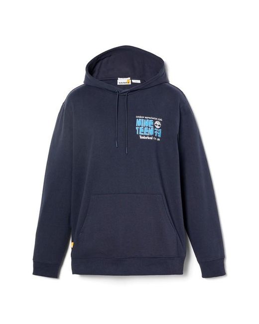 Timberland Blue Outdoor Graphic Lb Hoodie for men