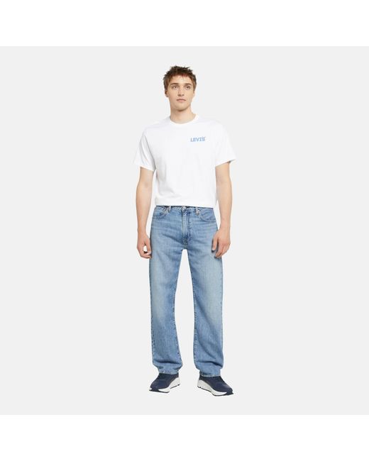 Levi's Blue 555 Relaxed Straight Welcome T for men