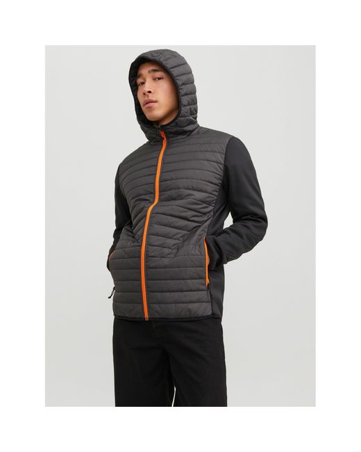 Jack & Jones Black Quilted Puffer Jacket for men