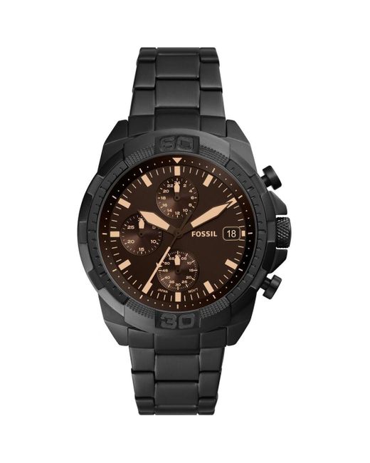 Fossil Black Bronson Chronograph Watch Fs5851 for men