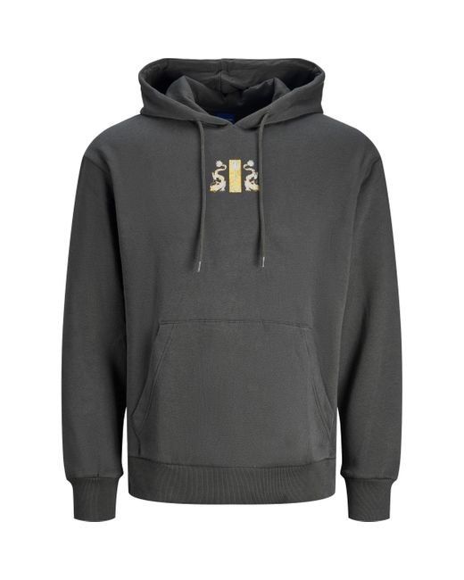 Jack & Jones Gray Back Print Hoodie for men