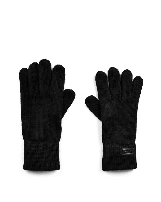 Barbour Black Sensor Knitted Gloves for men