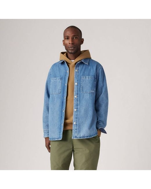 Levi's Blue Bryant Padded Rev Oversh Green for men