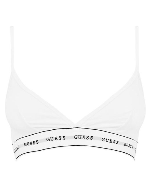 Guess White Carrie Triangle Bra