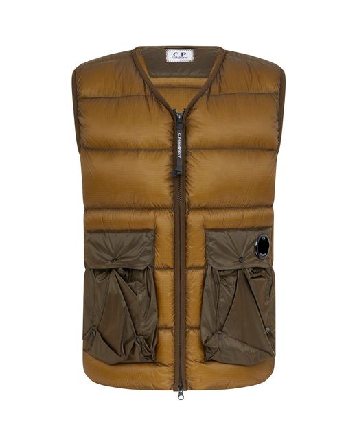 C P Company Green D.D. Shell Down Gilet for men