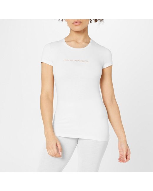 Emporio Armani White Stud Logo T