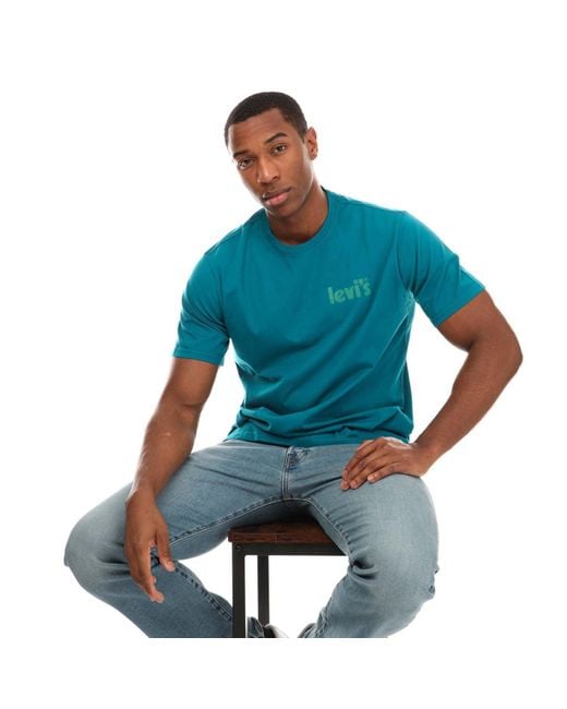 Levi's Blue Relaxed Fit T-shirt for men