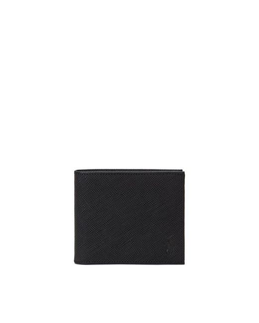 Polo Ralph Lauren Black Polo Saffiano Wallet Sn42 for men