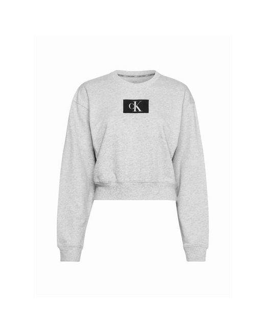 Calvin Klein Gray Long Sleeve Lounge Sweatshirt