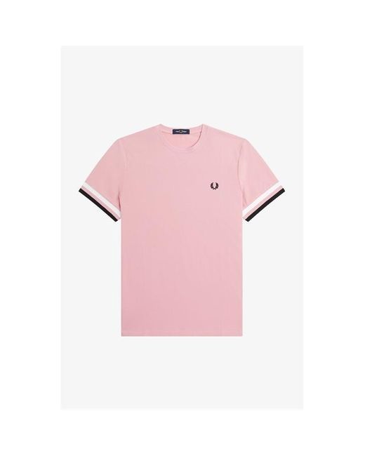 Fred Perry Pink Fred Bold Tipped Tee Sn33 for men