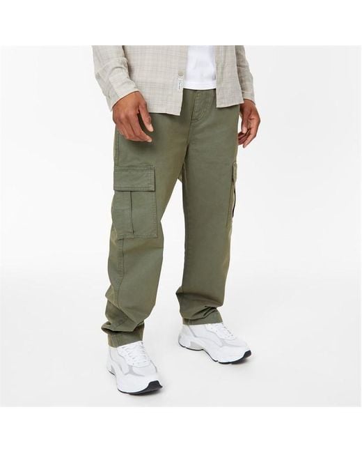 Jack Wills Green Twill Cargo Trouser for men