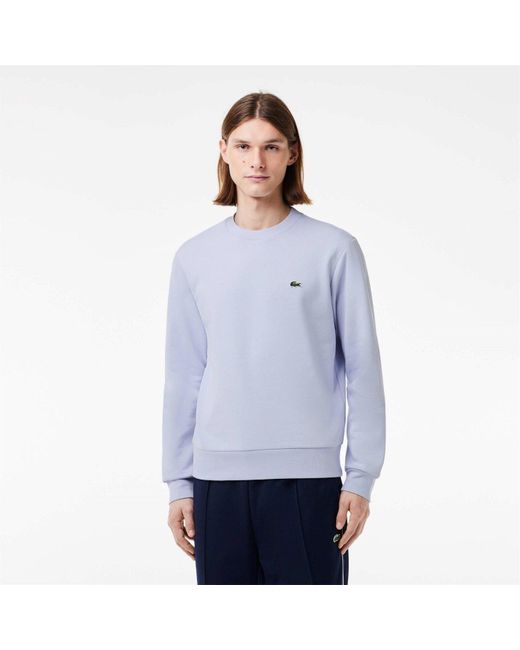 Lacoste Fleece Sweatshirt in Blue for Men Lyst UK