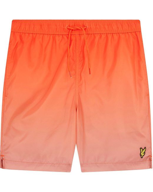 Lyle & Scott Orange Ombre Shorts for men