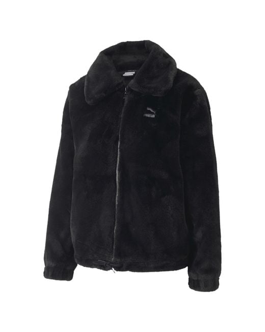 PUMA Black Classics Faux Fur Jacket