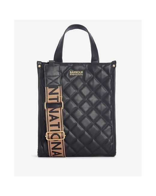 Barbour Black Quilted Fenchurch Tote Bag
