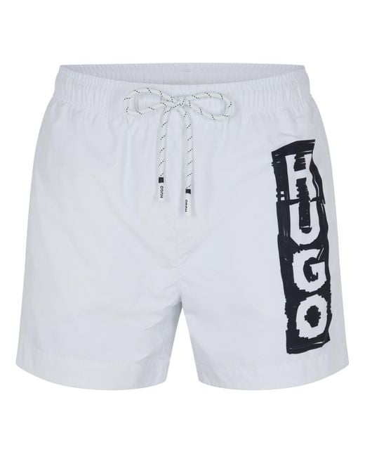 HUGO Blue Tag Swim Shorts for men