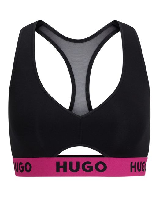 HUGO Black Mesh Bralette