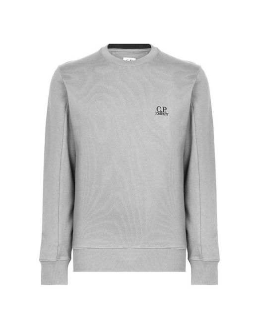 C P Company Gray Burst Logo Pocket Sleeve Sweatshirt for men