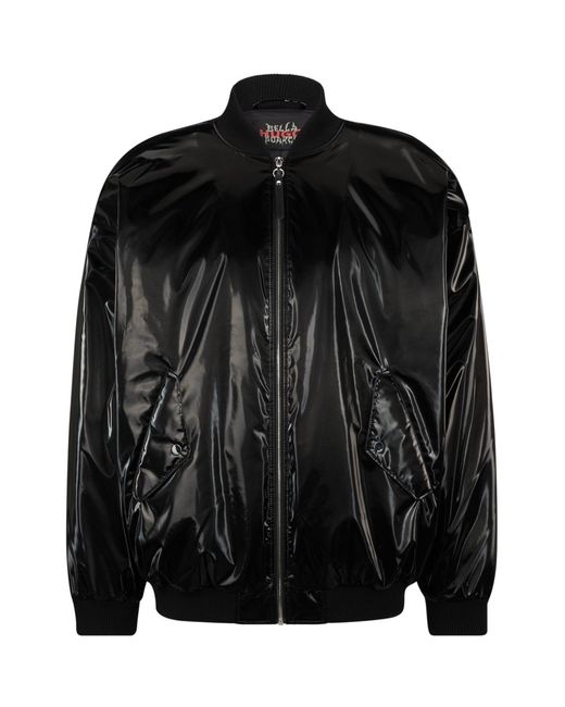 HUGO Black X Bella Poarch Relaxed-Fit Vinyl-Effect Jacket