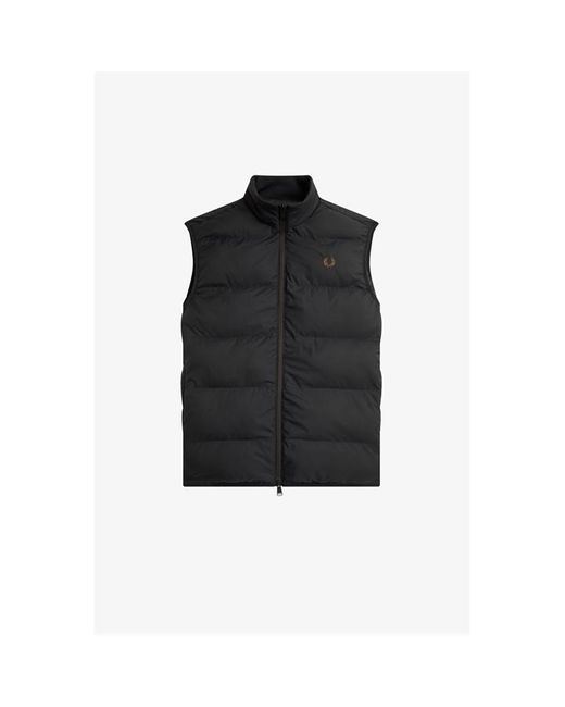 Fred Perry Blue J4566 Insulated Gilet for men