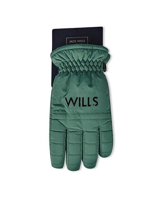 Jack Wills Green Ski Gloves Ld41