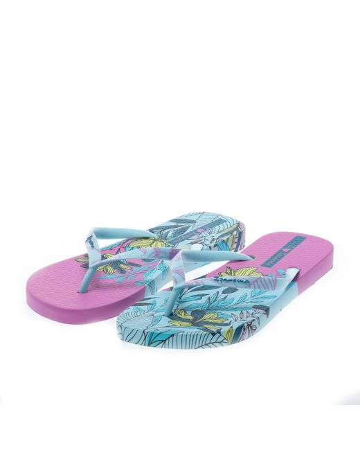 Ipanema Blue Flower Bomb Flip Flops