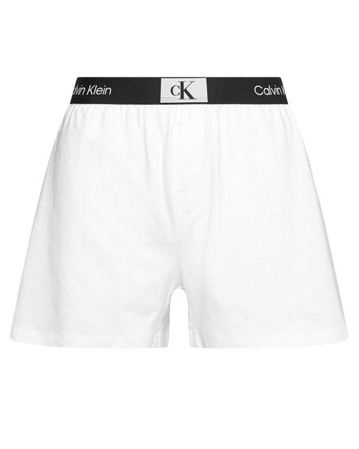 Calvin Klein White Lounge Shorts