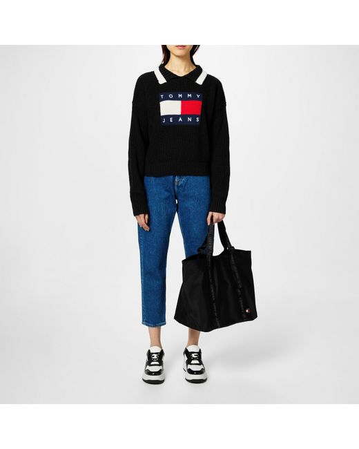 Tommy Hilfiger Blue Tj Flag Collar Knit