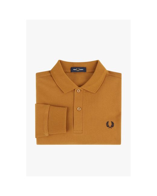 Fred Perry Brown Fred Ls Plain Shirt Sn00 for men