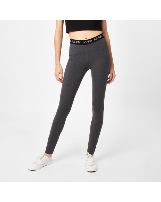 Jack Wills Blue Redbrook Logo Waistband Leggings