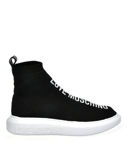 Love Moschino Black Chunky Hi Sock Trainers