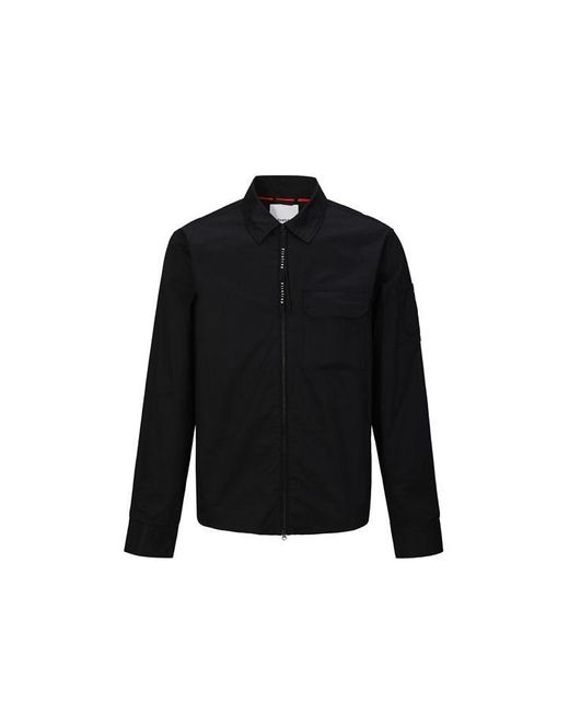 Firetrap Black Essential Zip Overshirt for men