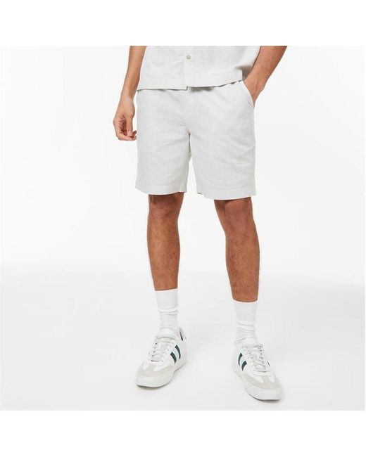 Jack Wills White Linen Shorts for men
