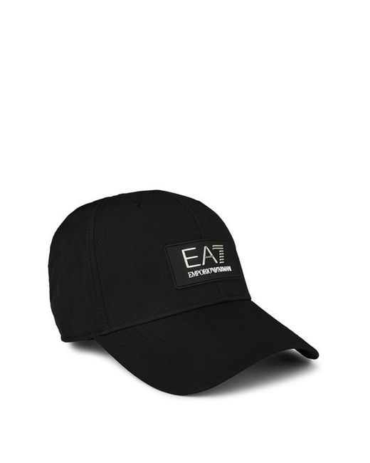 EA7 Black Train Logo Cap Sn34 for men