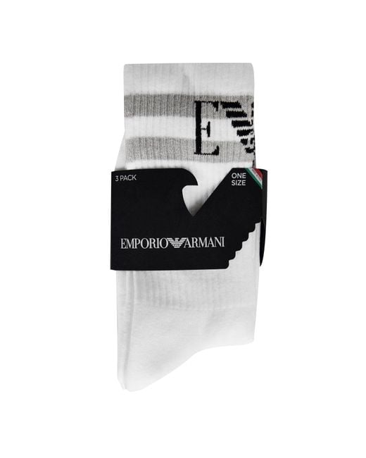 Emporio Armani Black Emporio Armani Knit Short Soc for men