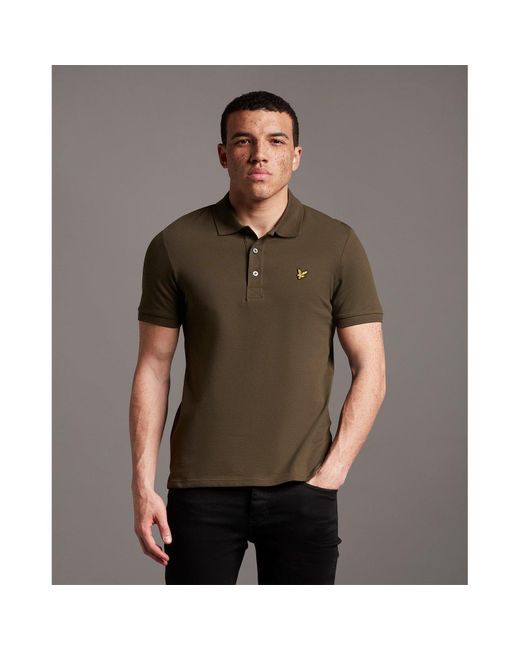 Lyle & Scott Brown Basic Short Sleeve Polo Shirt for men