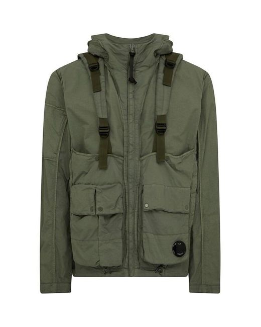 C P Company Green Flatt Nylon Reversible Jacket for men