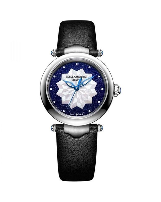 Emile Chouriet Blue Ladies Swiss Dream Night Black Automatic Watch