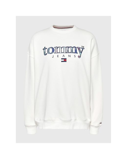 Tommy Hilfiger White Tartan Applique Crew Neck Sweater